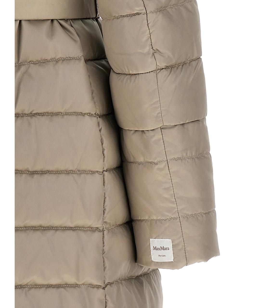 MAX MARA Бежевый полиамидовый пуховик, фото 4