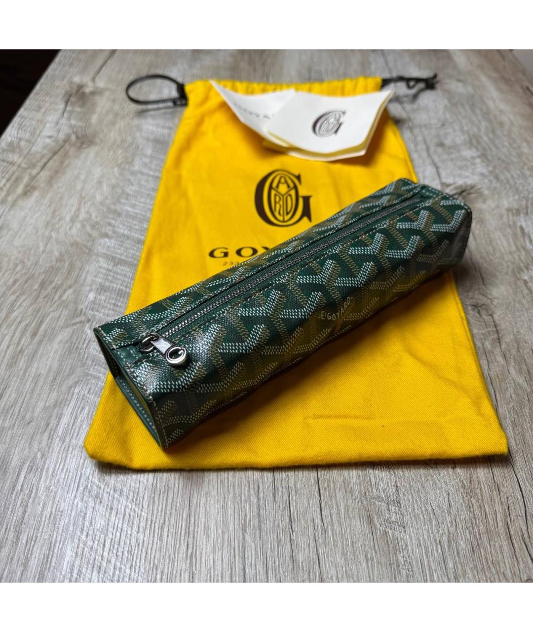 GOYARD Зеленый кошелек, фото 3