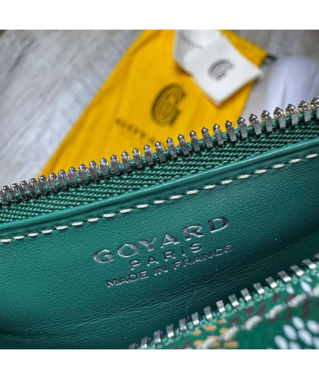GOYARD Зеленый кошелек, фото 5