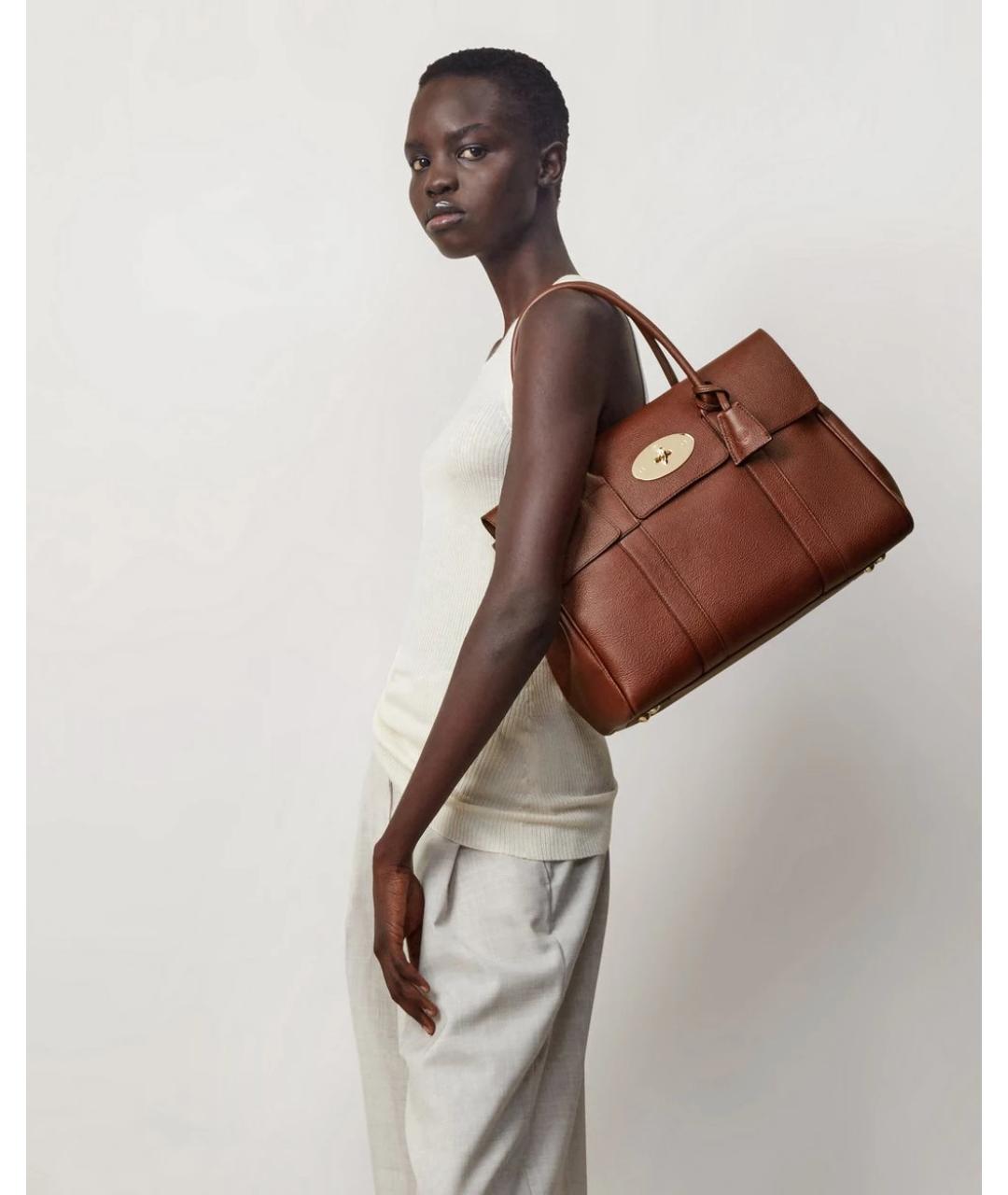 MULBERRY Коричневая кожаная сумка через плечо, фото 4