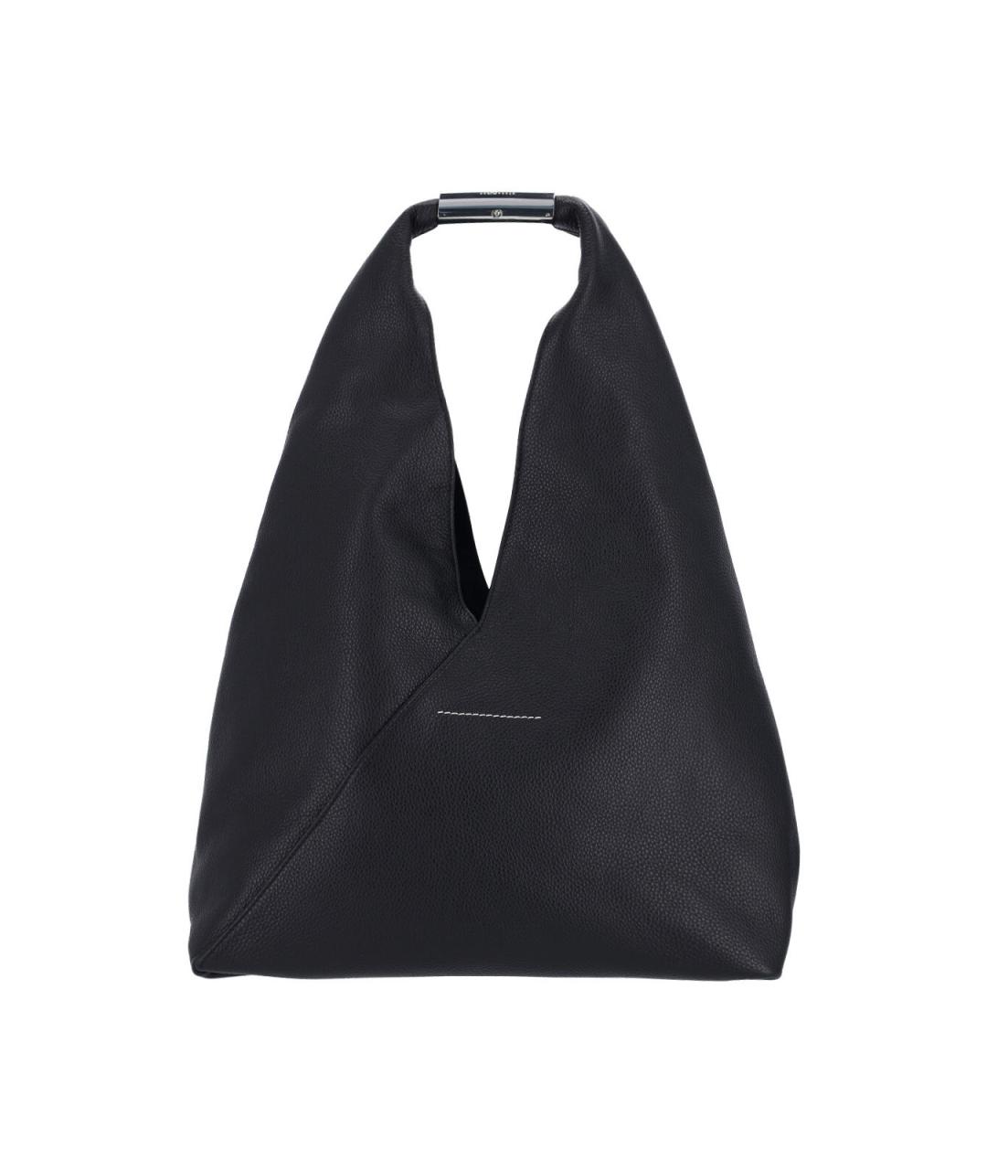 MM6 MAISON MARGIELA Черная кожаная сумка через плечо, фото 3