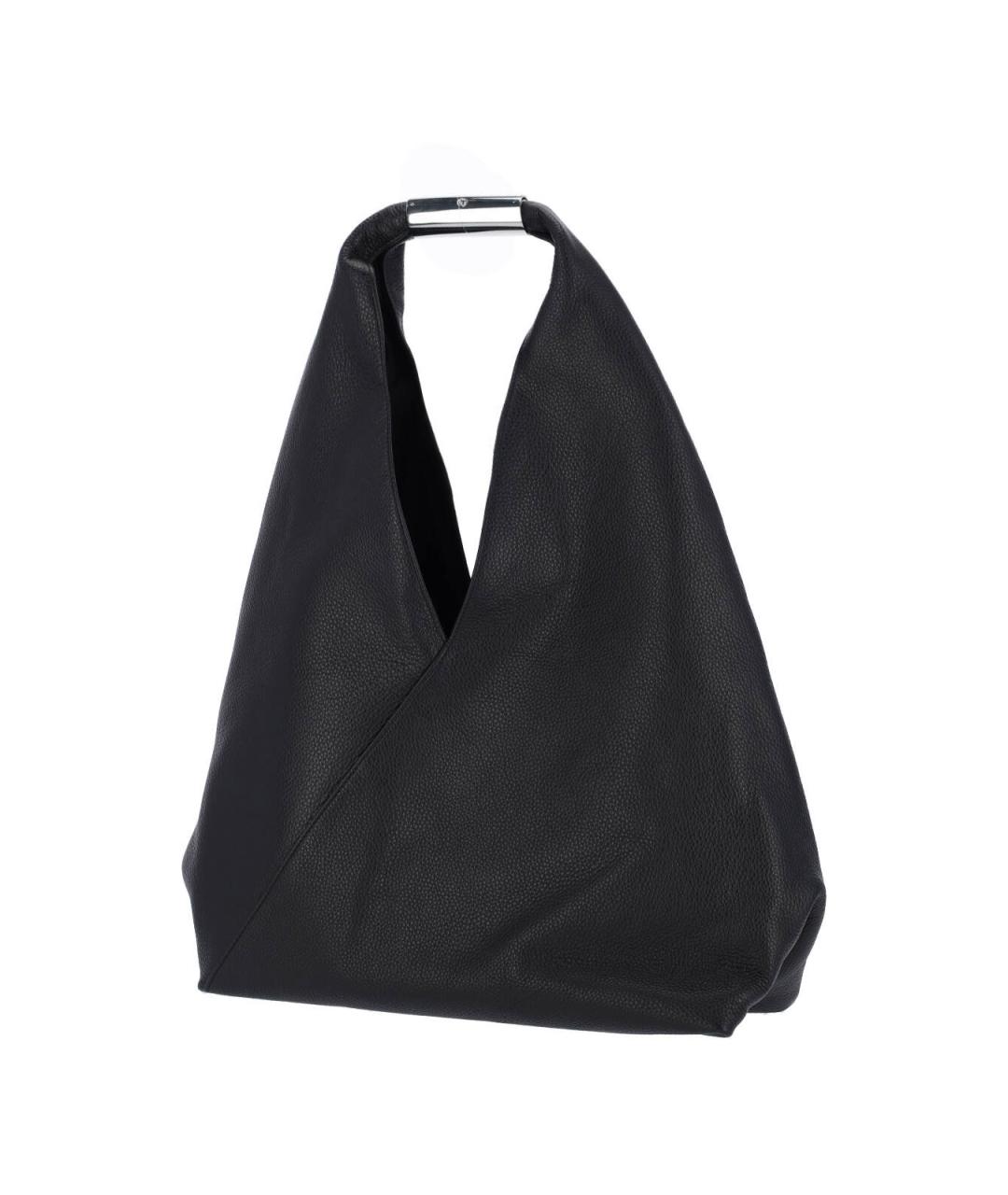 MM6 MAISON MARGIELA Черная кожаная сумка через плечо, фото 2