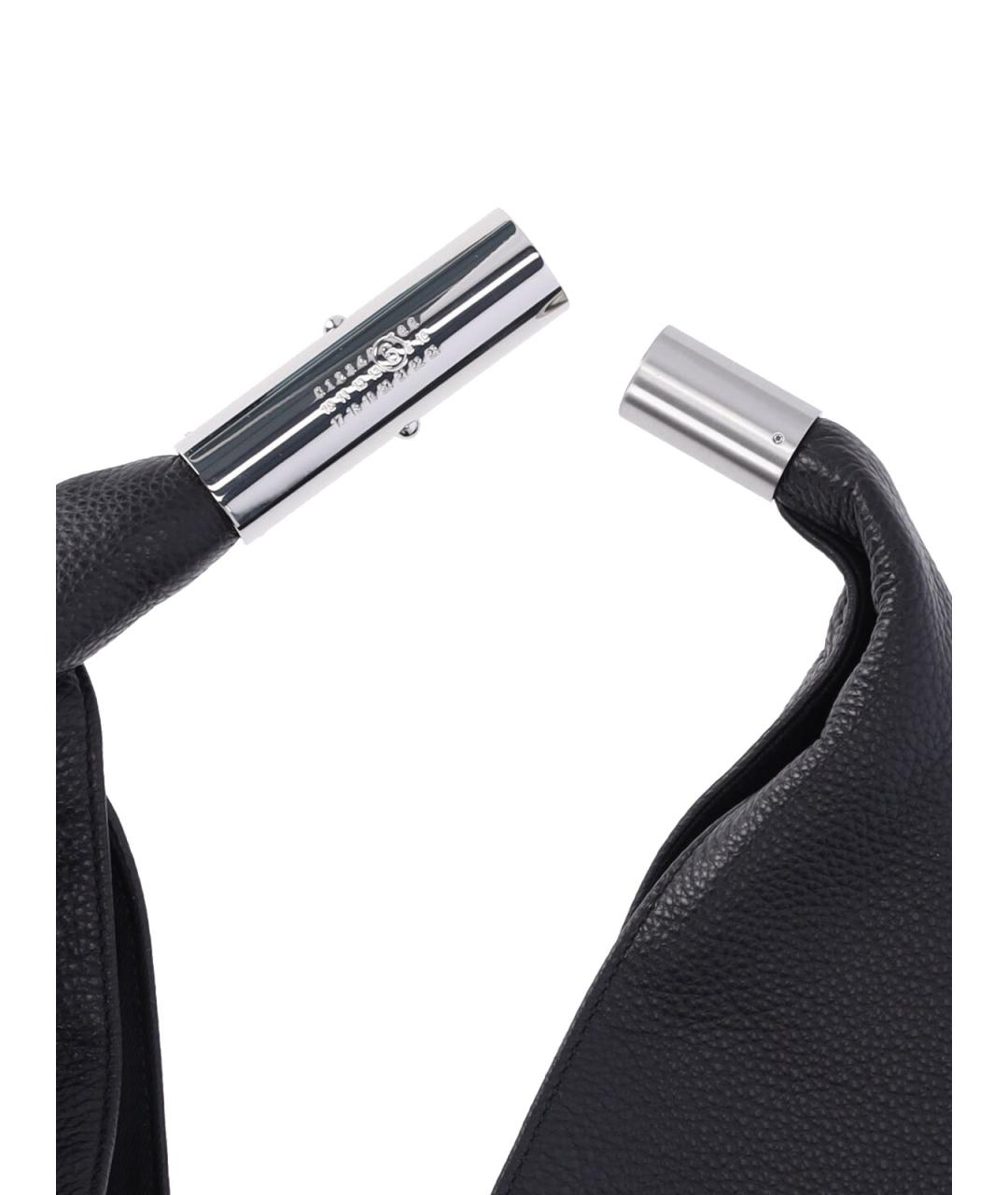 MM6 MAISON MARGIELA Черная кожаная сумка через плечо, фото 4