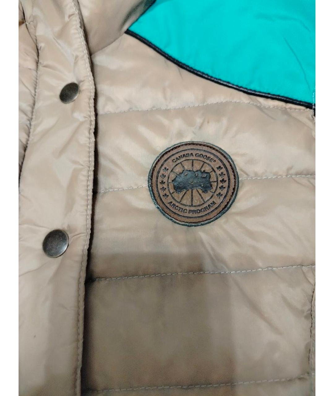 CANADA GOOSE Бежевый меховой жилет, фото 2