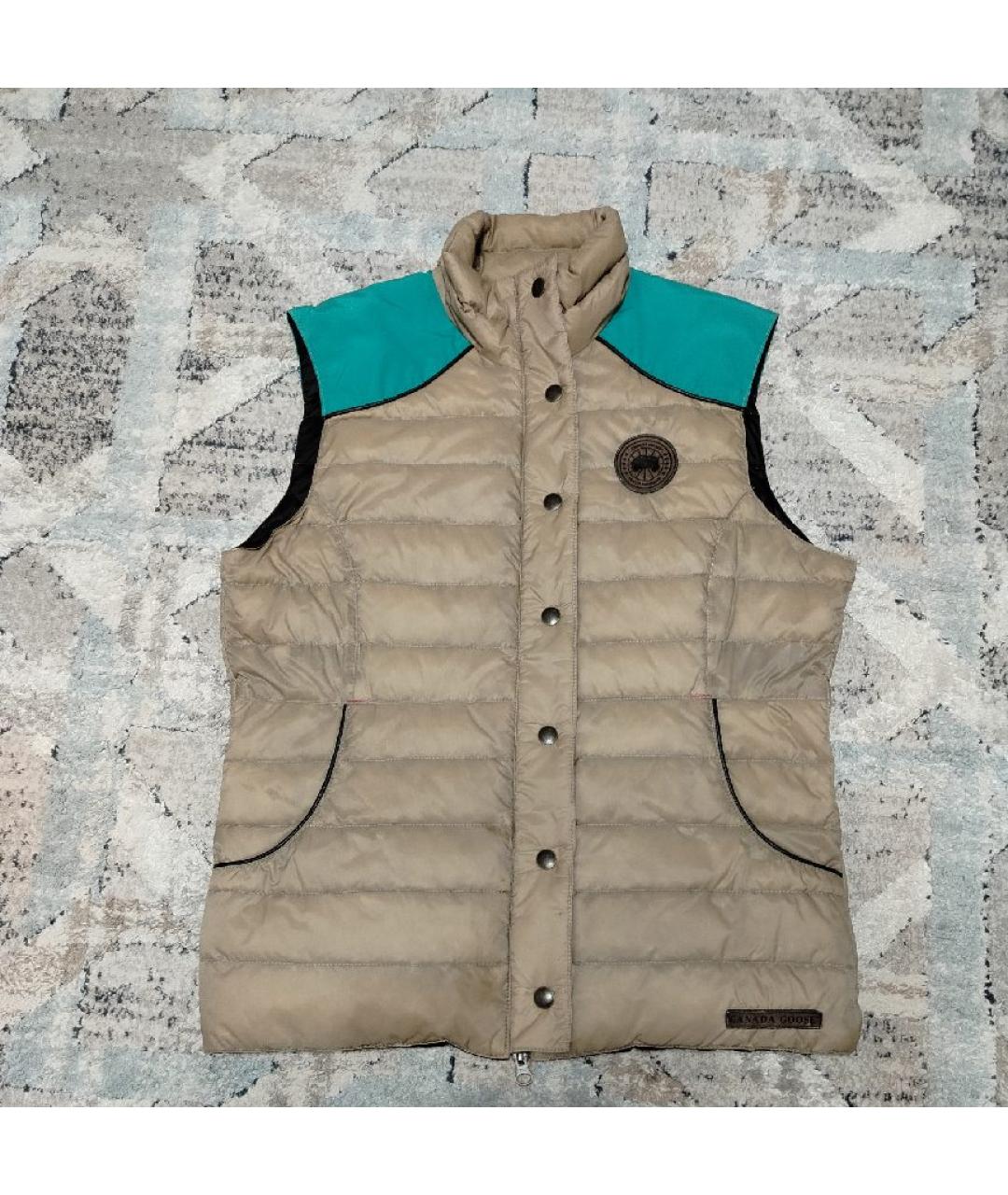 CANADA GOOSE Бежевый меховой жилет, фото 5