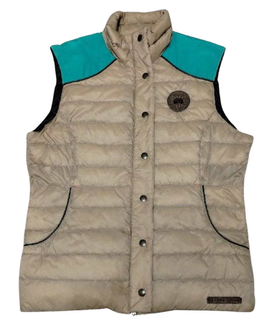 CANADA GOOSE Бежевый меховой жилет, фото 1
