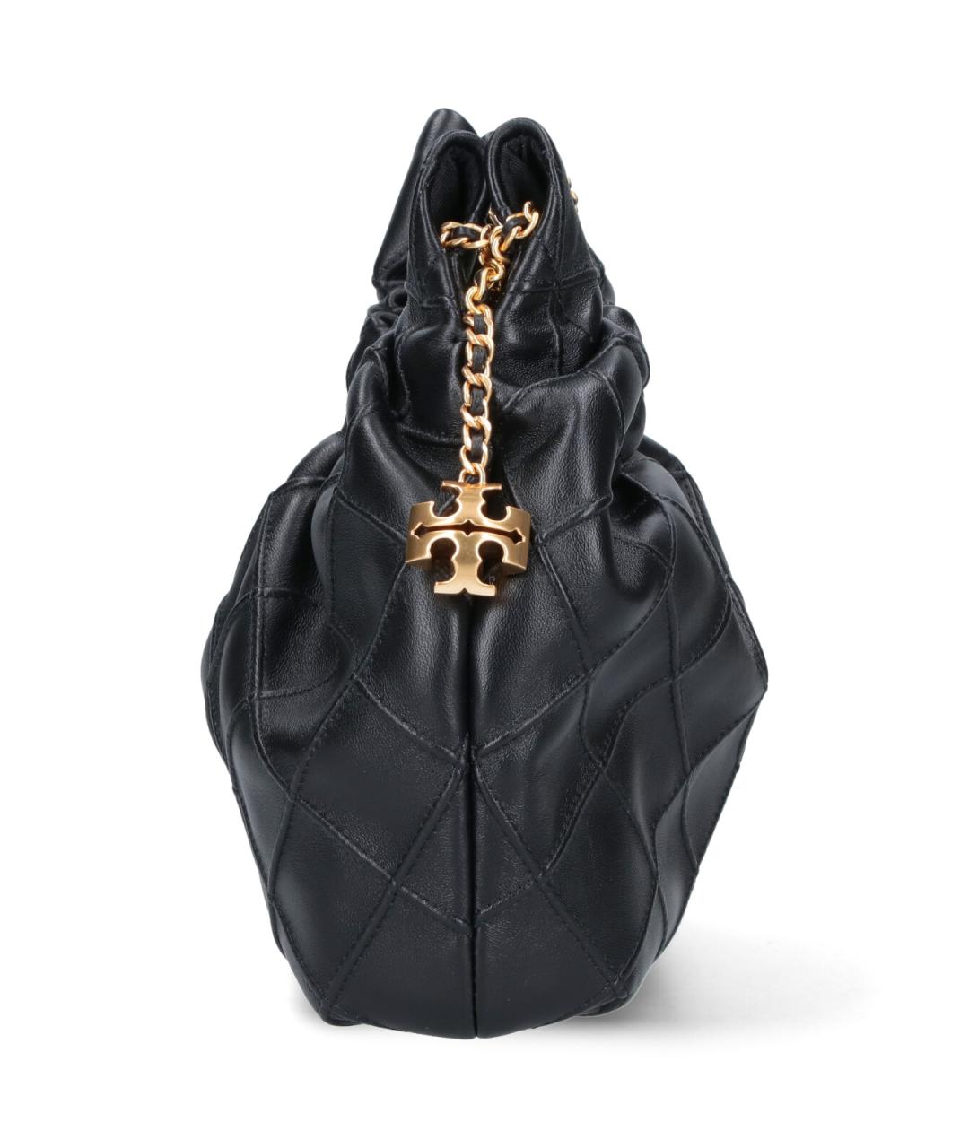 TORY BURCH Черная кожаная сумка через плечо, фото 5
