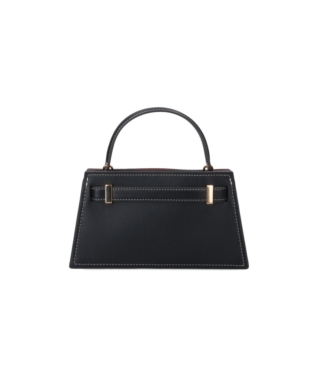 TORY BURCH Черная кожаная сумка с короткими ручками, фото 3