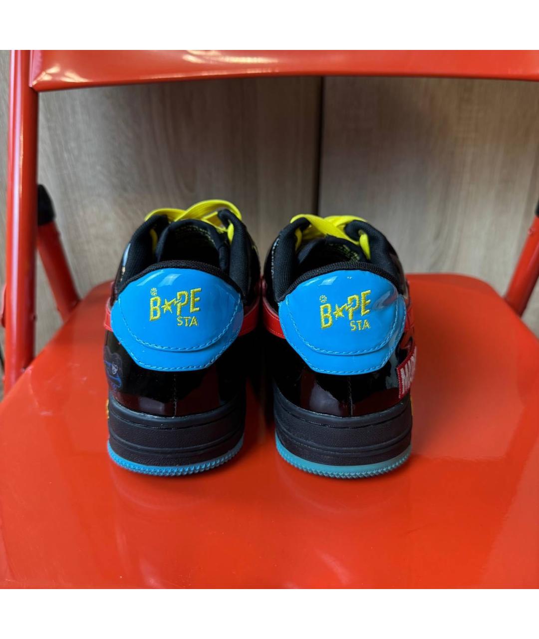 BAPE Мульти низкие кроссовки / кеды из лакированной кожи, фото 3
