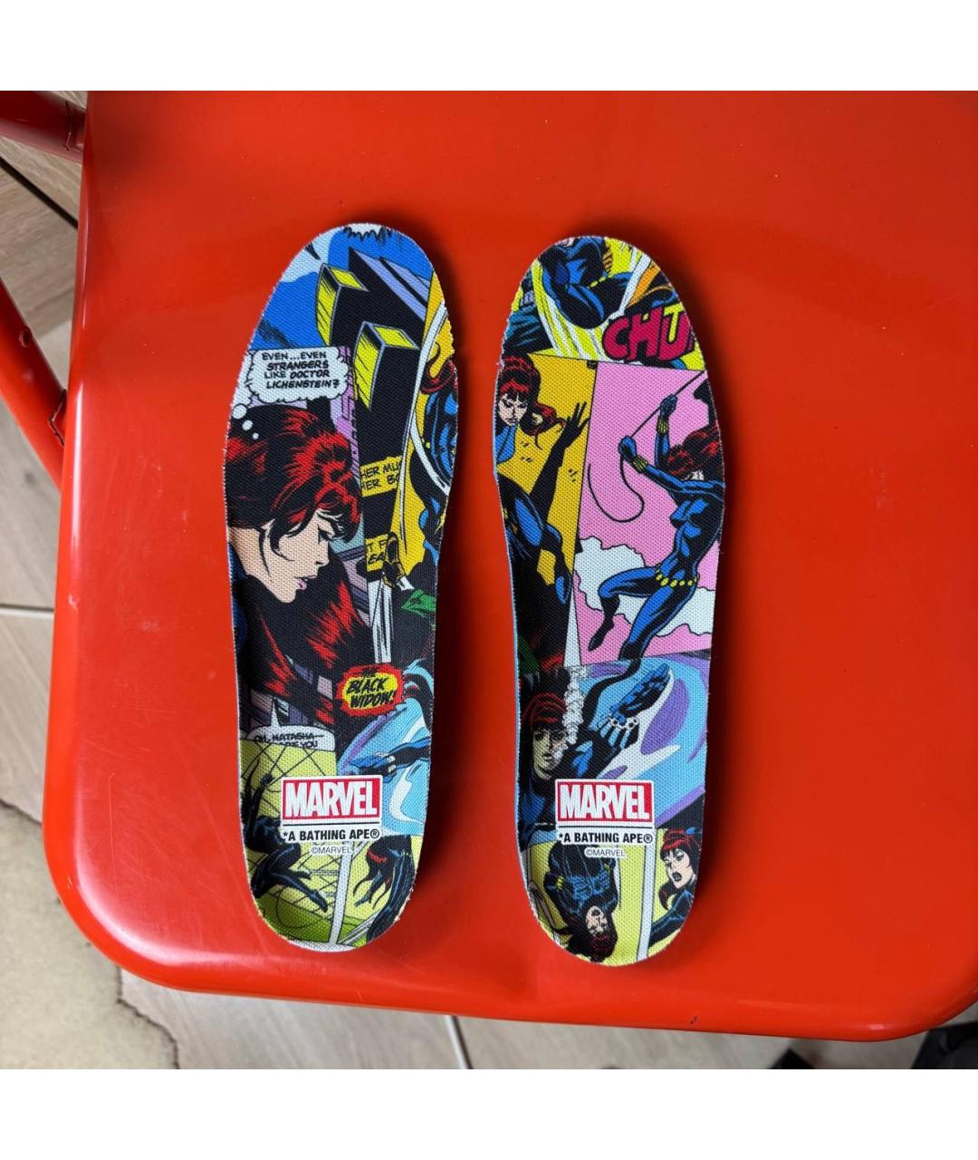 BAPE Мульти низкие кроссовки / кеды из лакированной кожи, фото 6