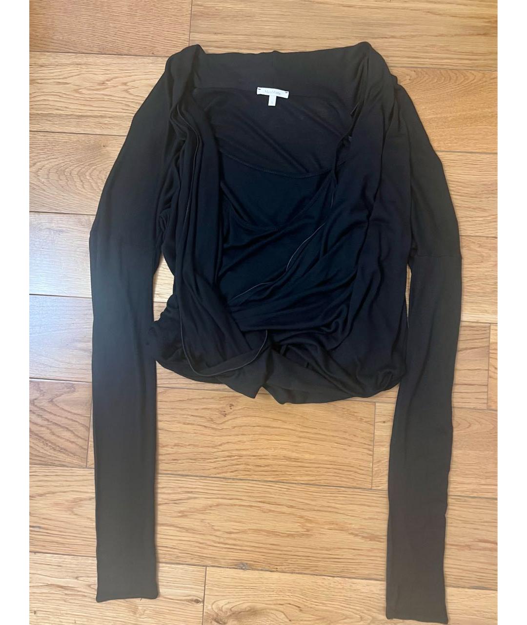 MAX MARA Черная вискозная блузы, фото 5