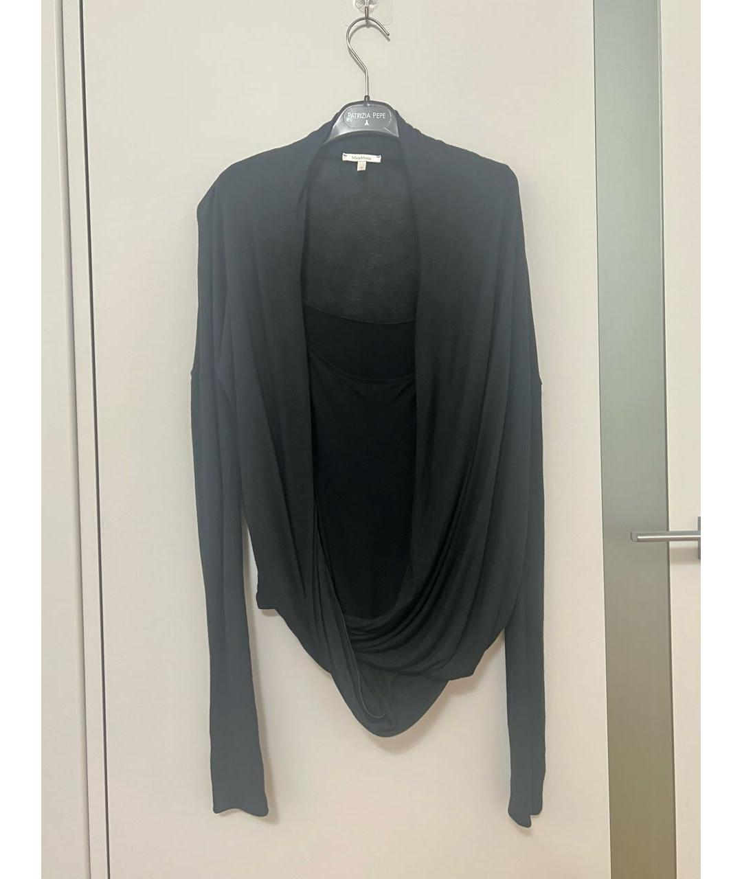 MAX MARA Черная вискозная блузы, фото 3