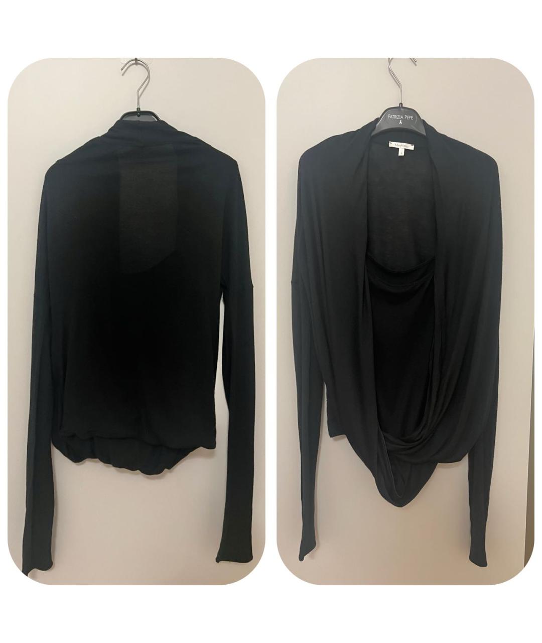 MAX MARA Черная вискозная блузы, фото 7