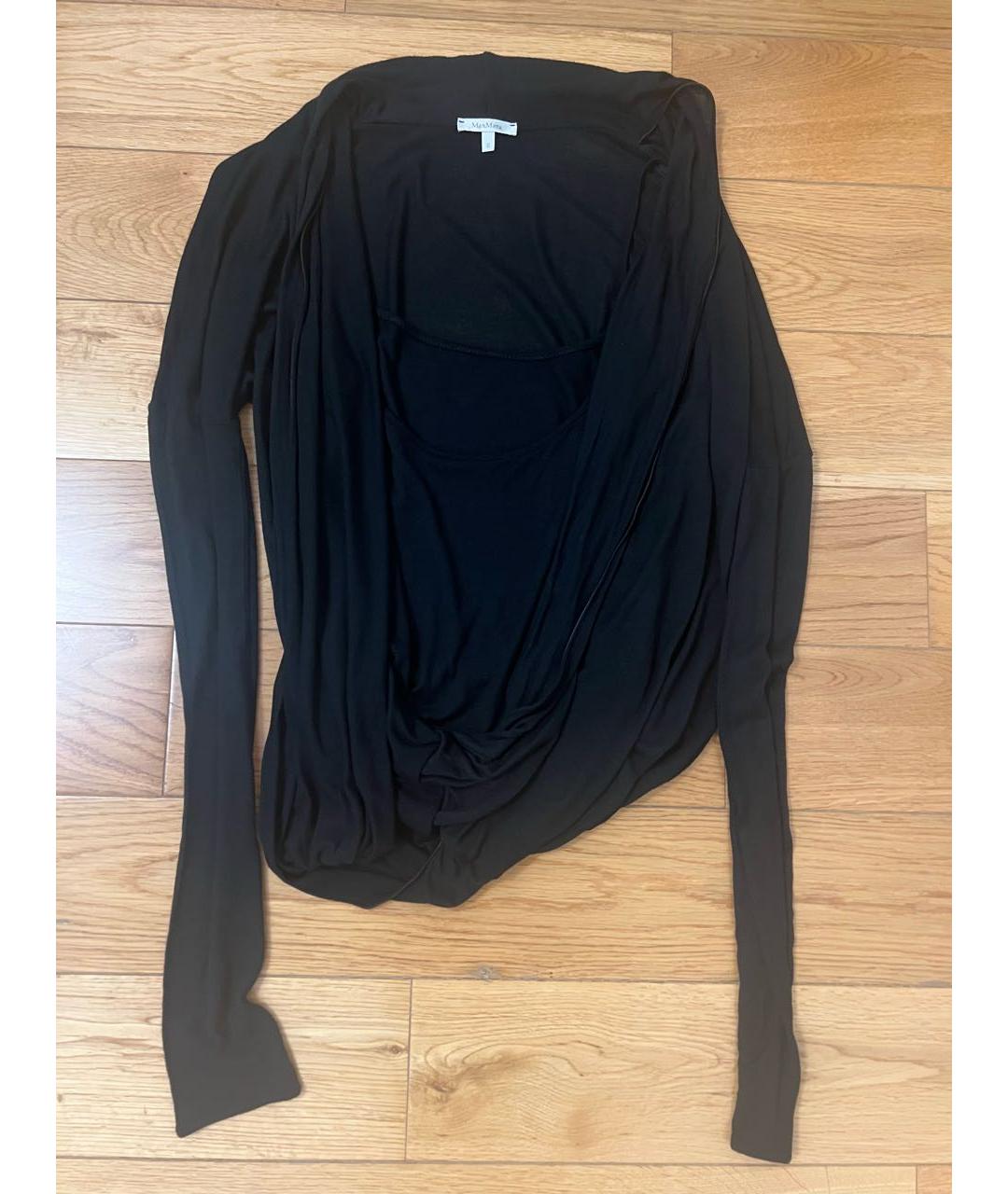 MAX MARA Черная вискозная блузы, фото 8
