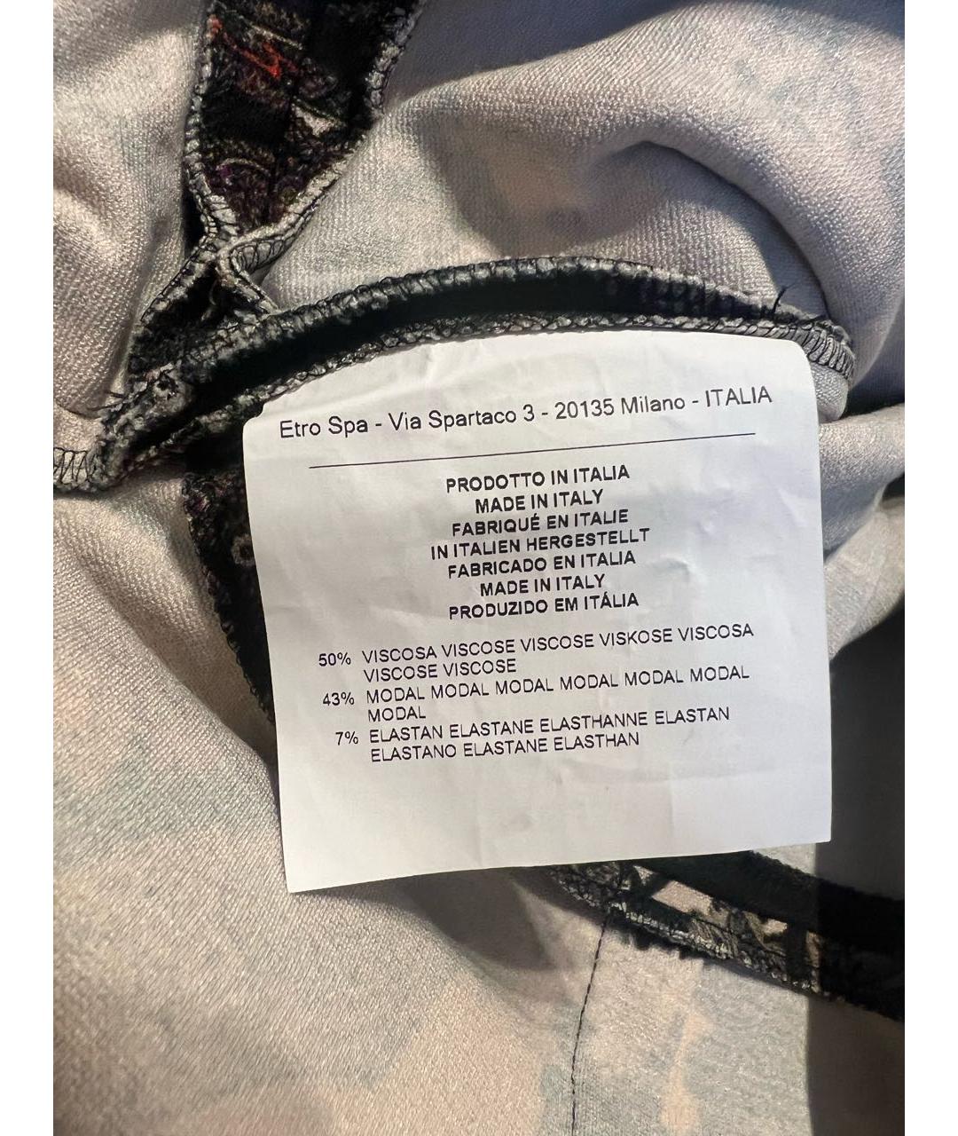 ETRO Хаки вискозное повседневное платье, фото 5