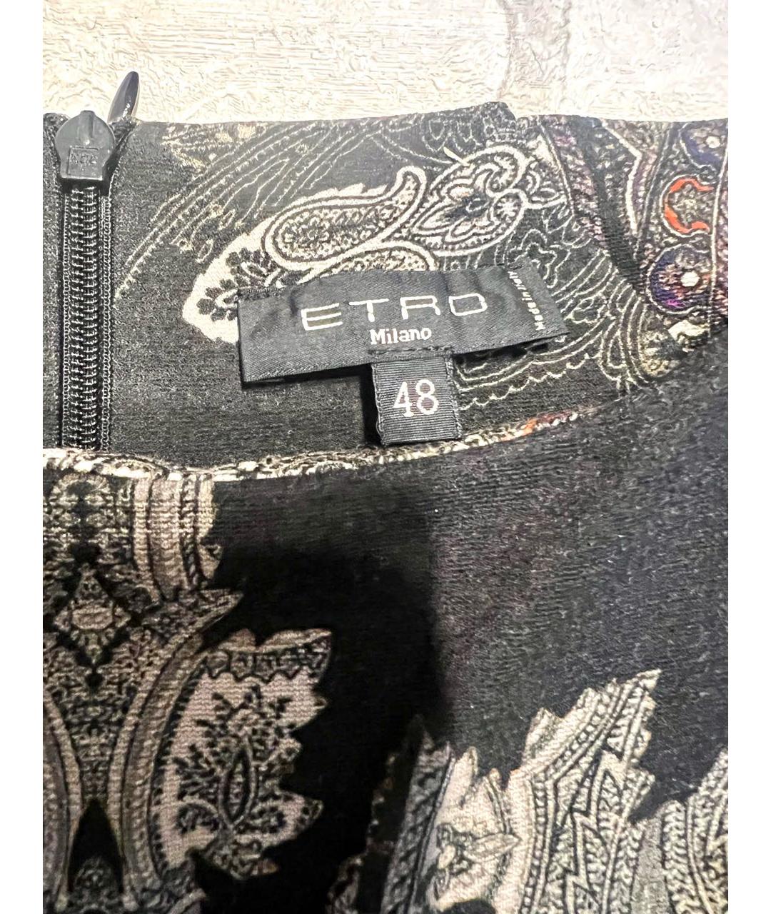 ETRO Хаки вискозное повседневное платье, фото 2