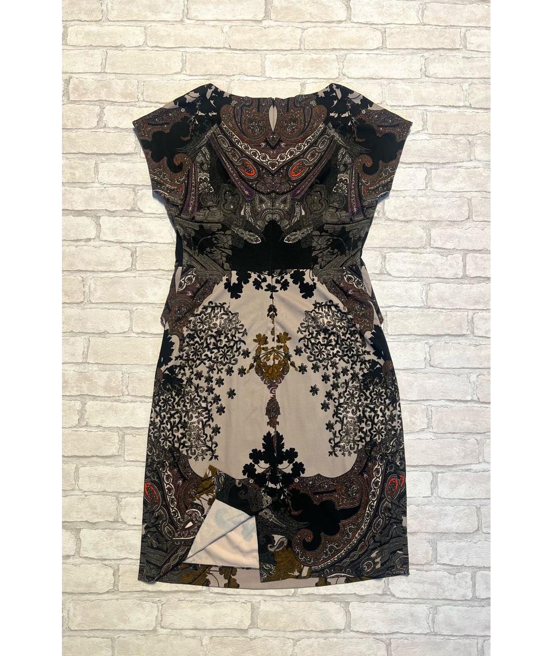 ETRO Хаки вискозное повседневное платье, фото 3