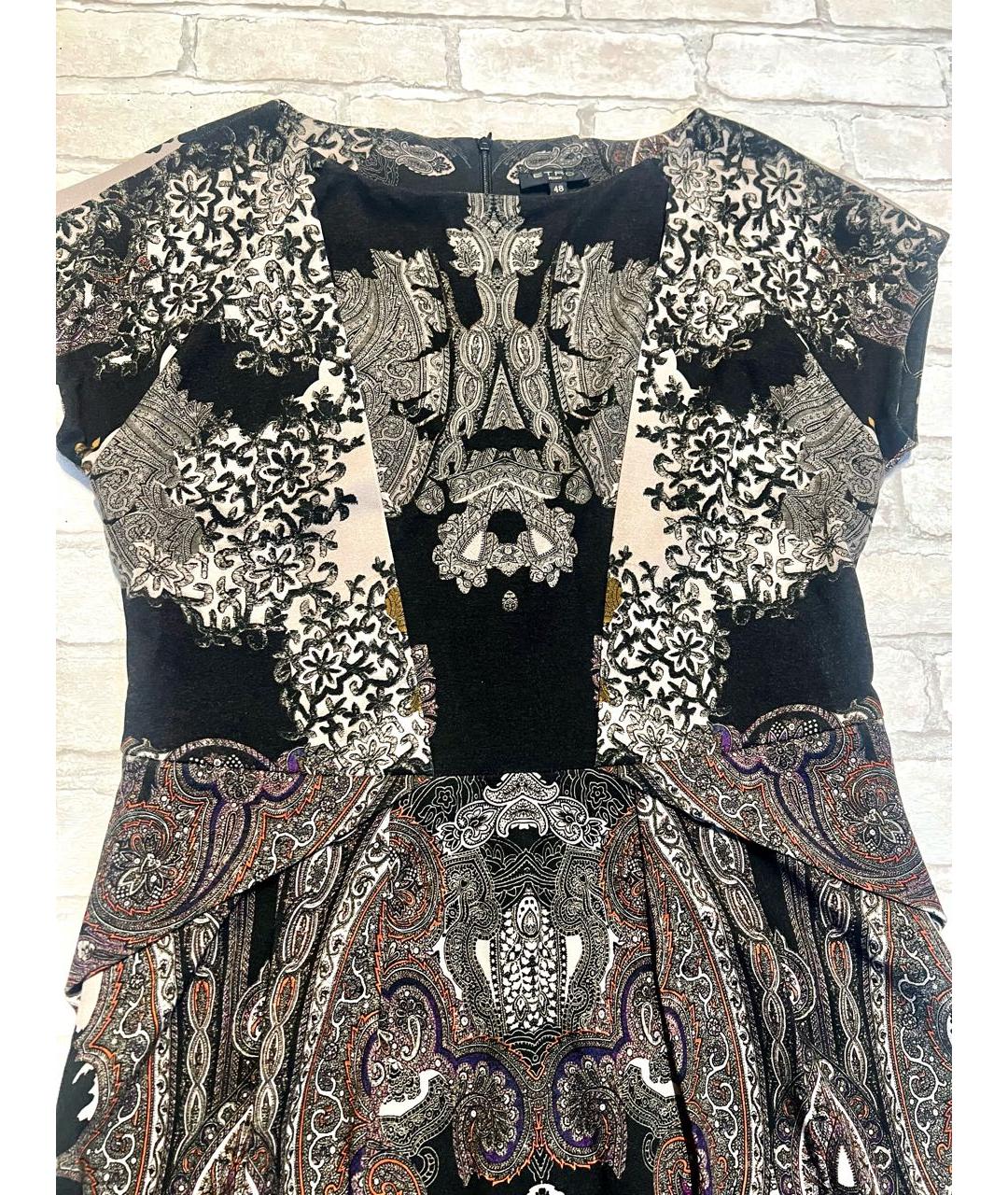 ETRO Хаки вискозное повседневное платье, фото 6