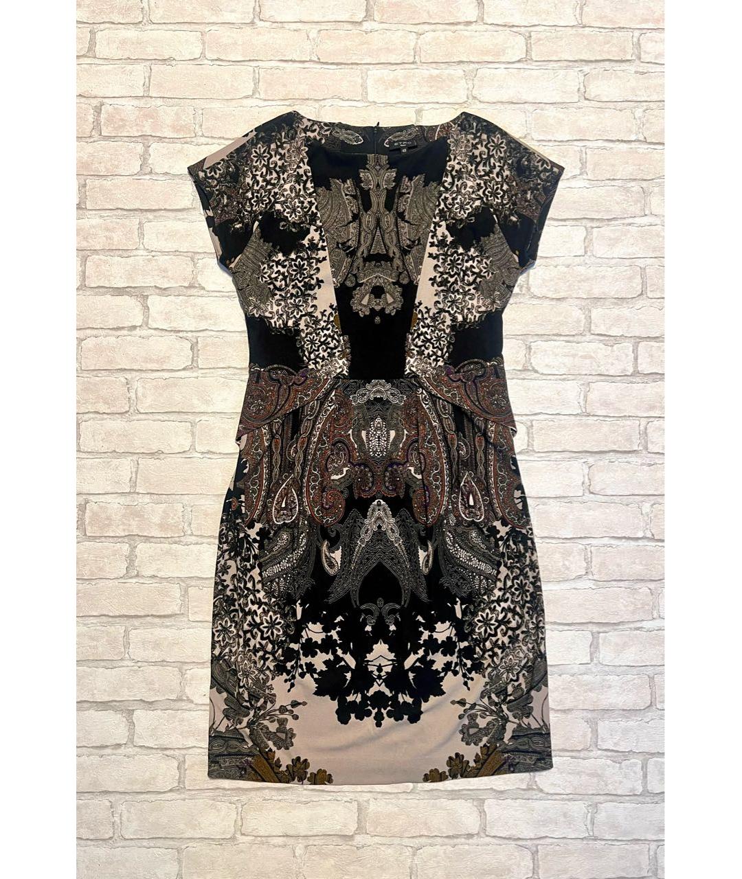 ETRO Хаки вискозное повседневное платье, фото 9