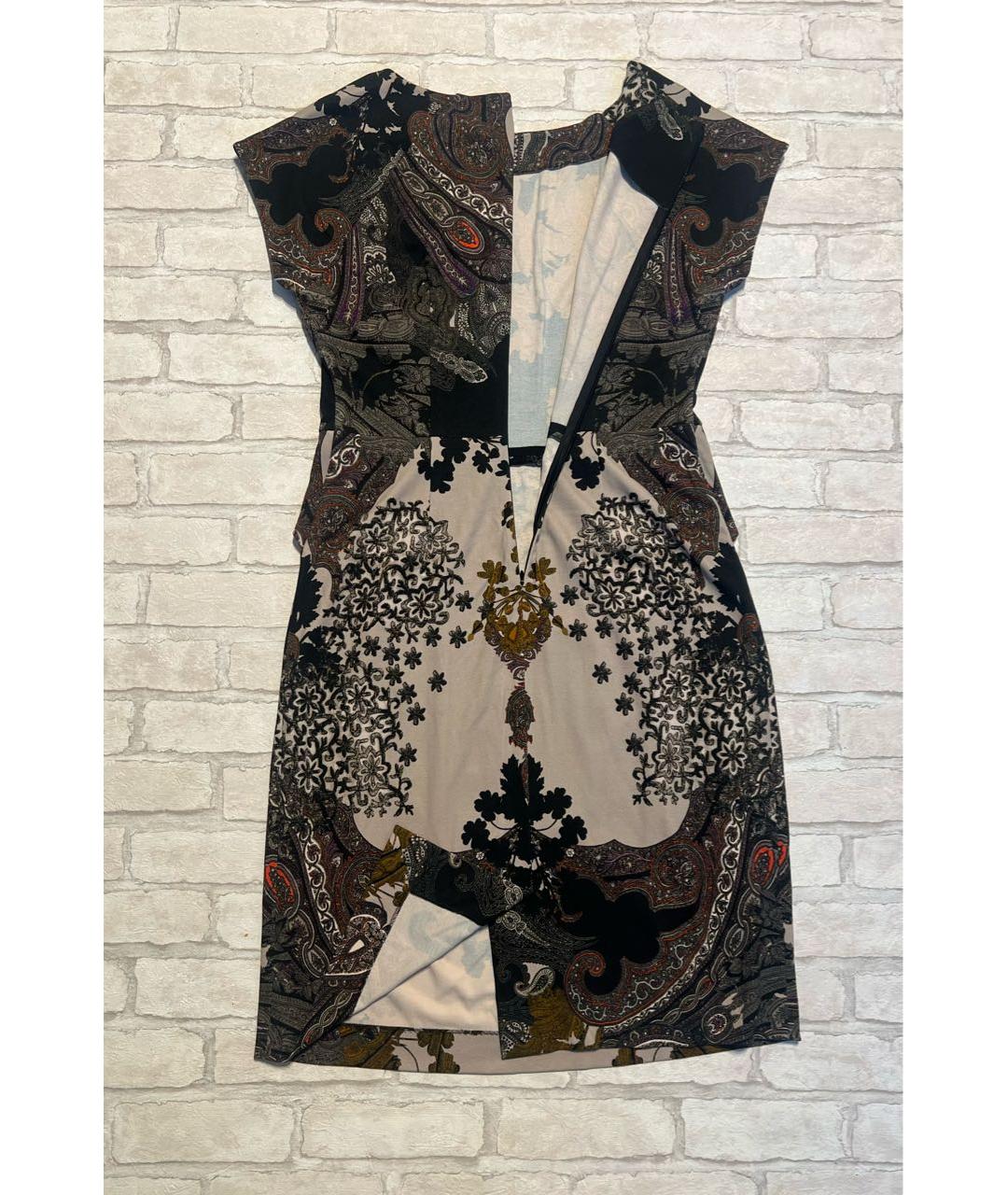 ETRO Хаки вискозное повседневное платье, фото 4