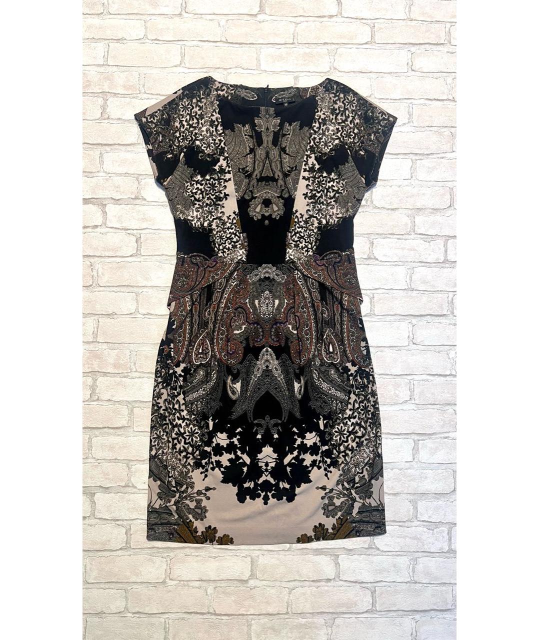 ETRO Хаки вискозное повседневное платье, фото 7