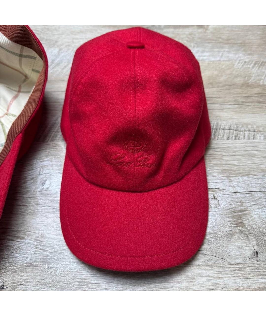 LORO PIANA Красная кашемировая кепка/бейсболка, фото 7