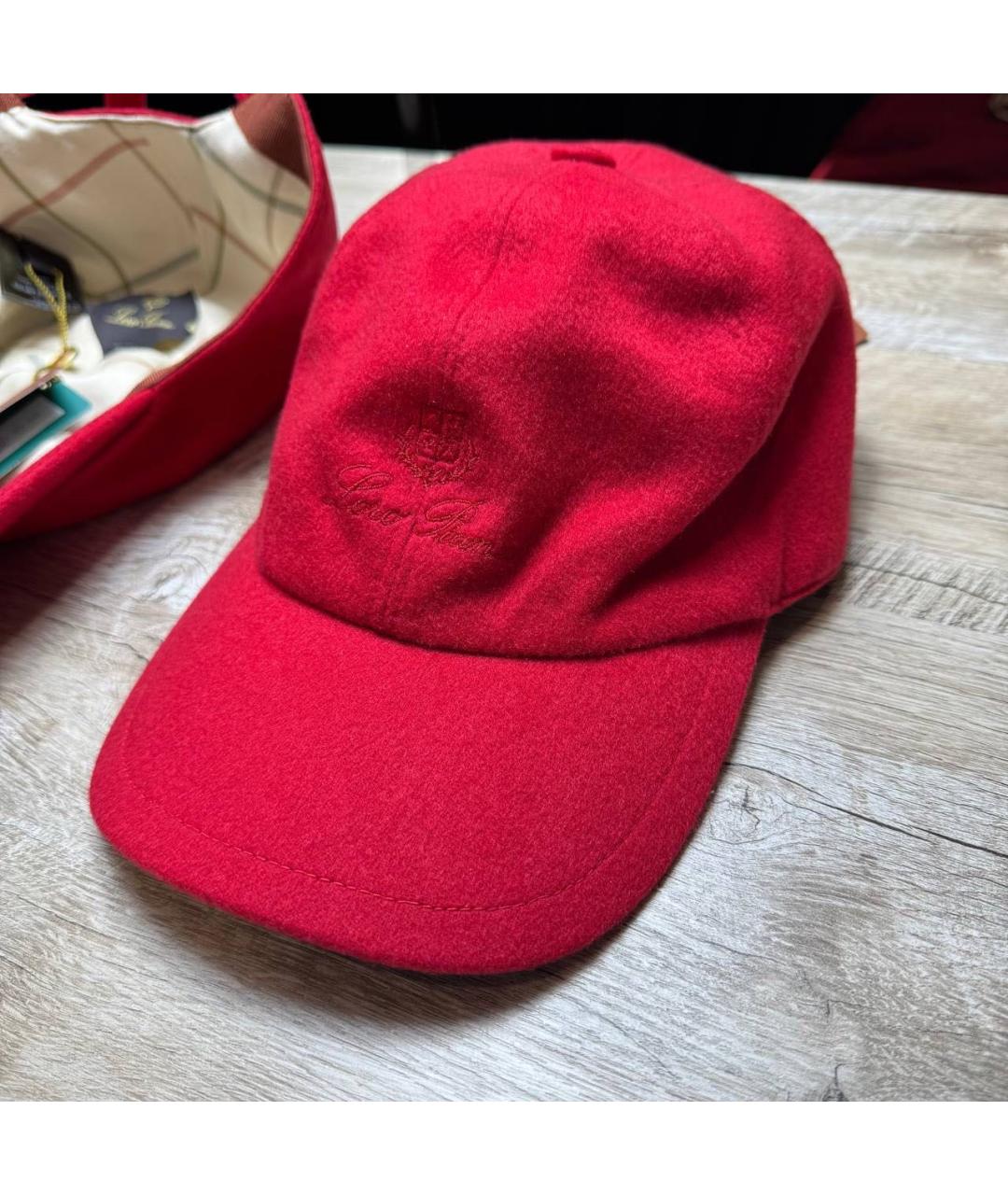 LORO PIANA Красная кашемировая кепка/бейсболка, фото 6