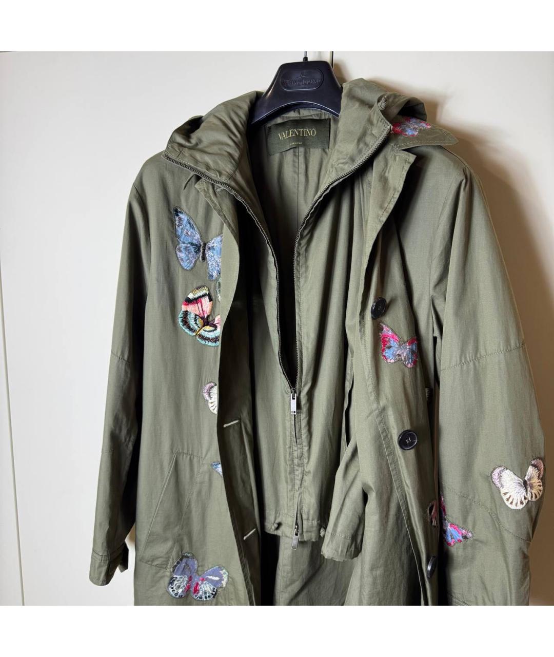VALENTINO Хаки хлопковый тренч/плащ, фото 4