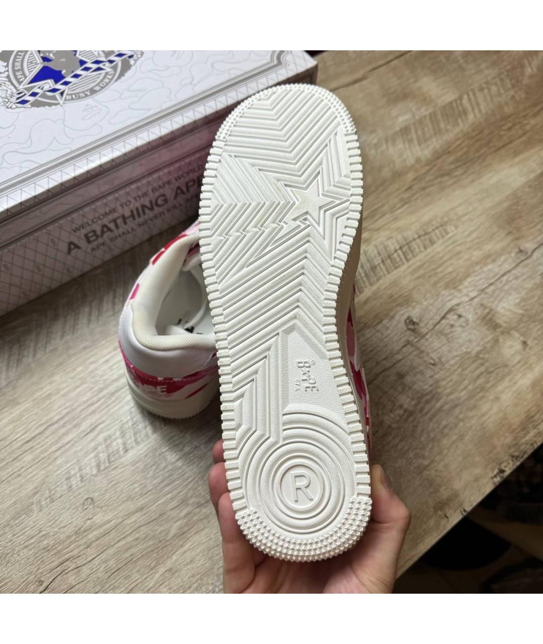 BAPE Розовые низкие кроссовки / кеды, фото 5