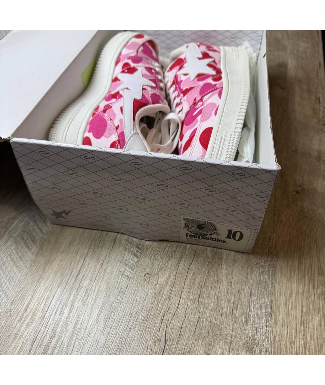 BAPE Розовые низкие кроссовки / кеды, фото 7