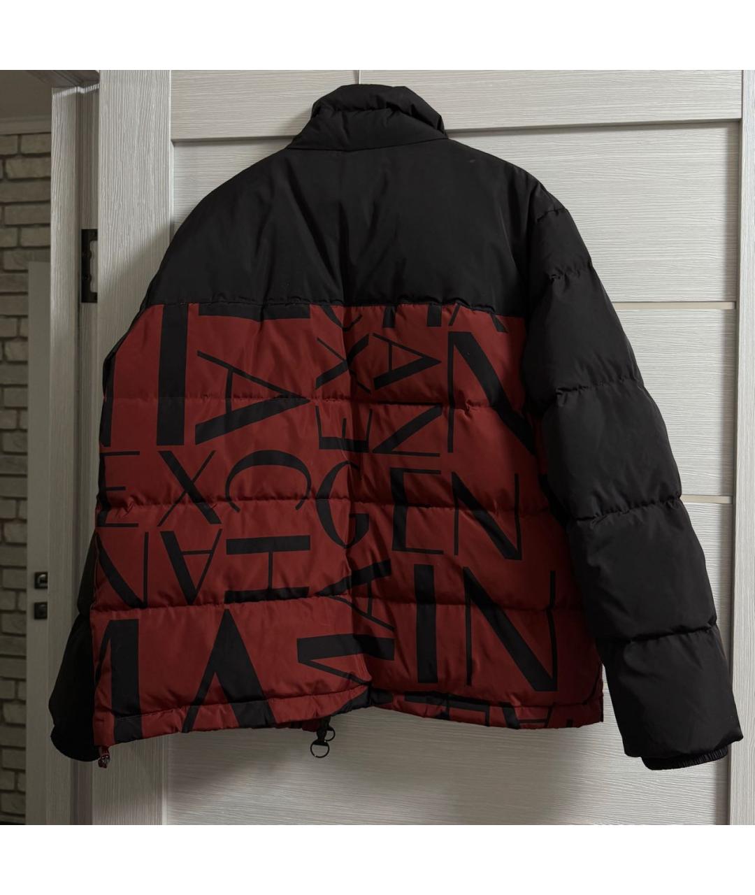 ARMANI EXCHANGE Бордовый полиэстеровый пуховик, фото 2