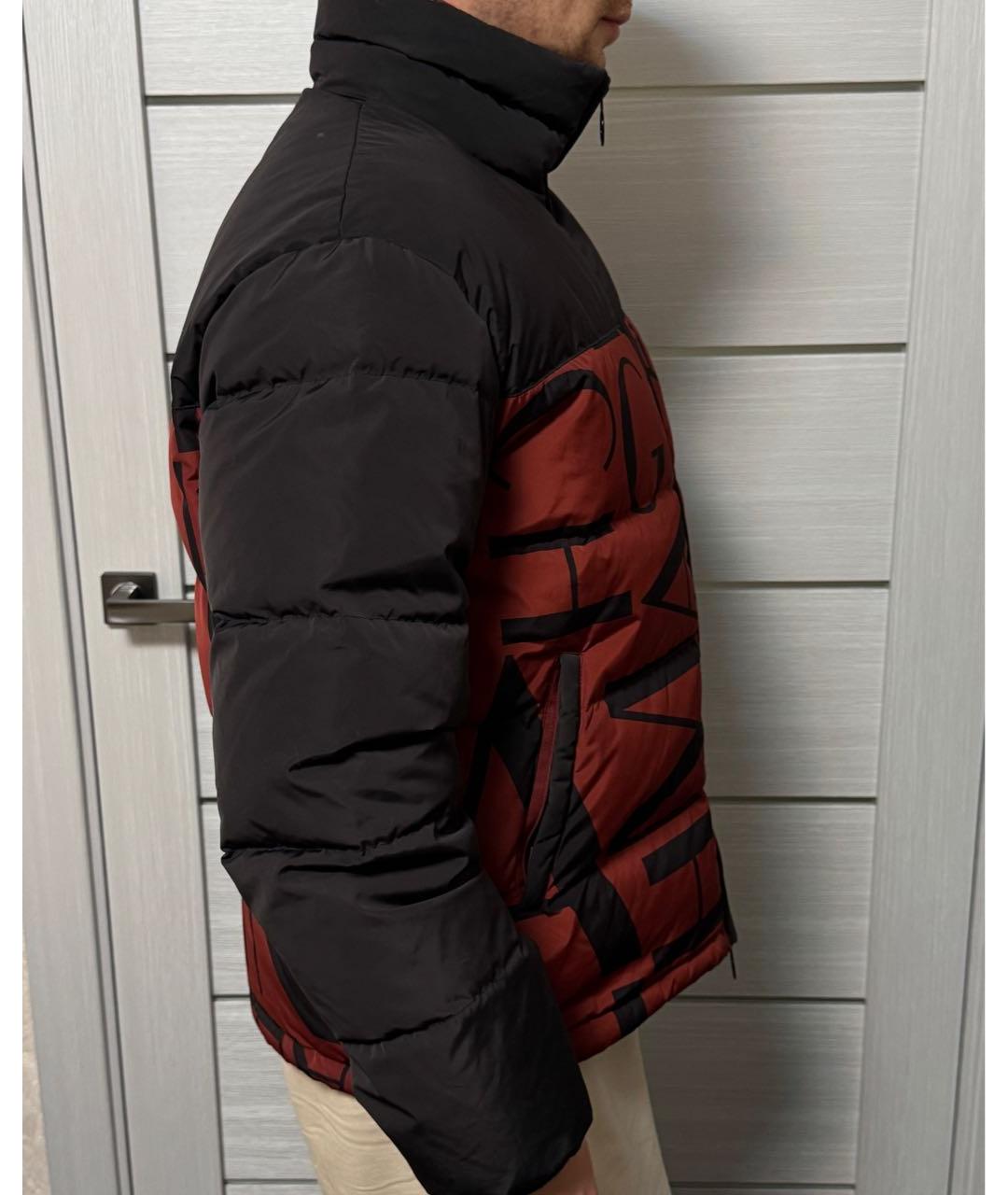 ARMANI EXCHANGE Бордовый полиэстеровый пуховик, фото 4