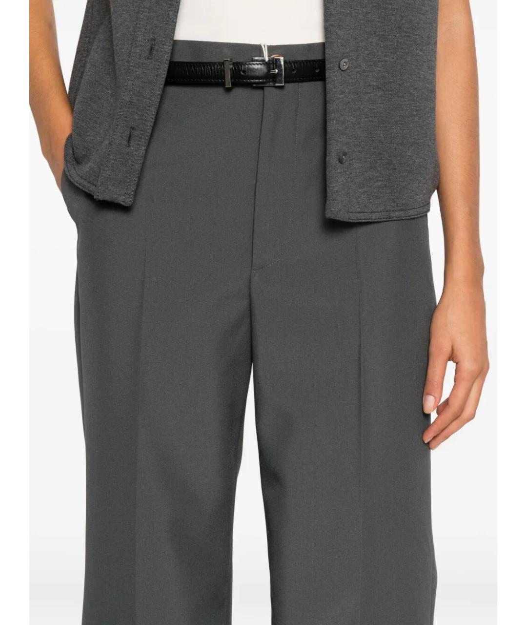 GUCCI Серые полиэстеровые брюки широкие, фото 5