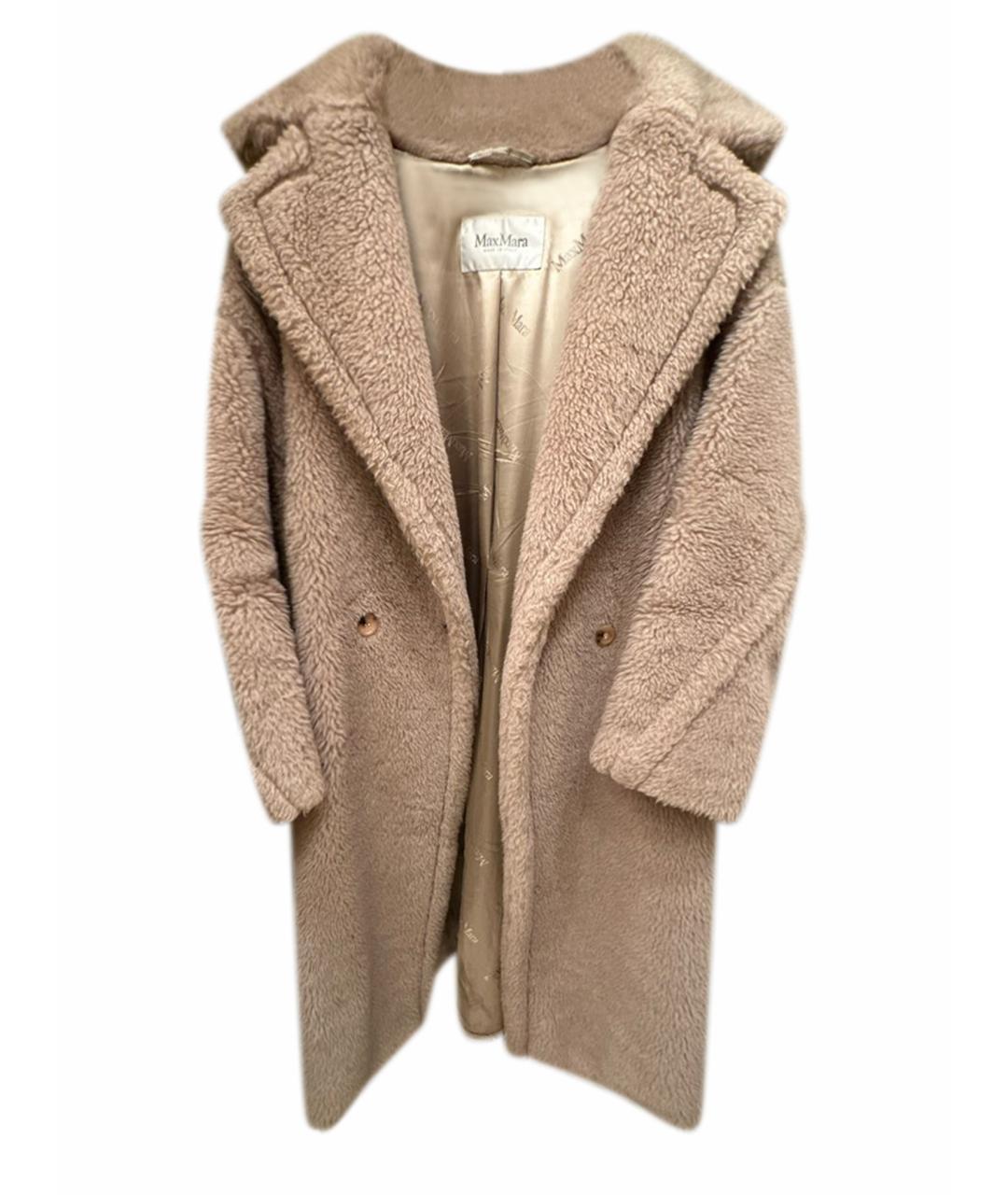 MAX MARA Бежевая шерстяная шуба, фото 1