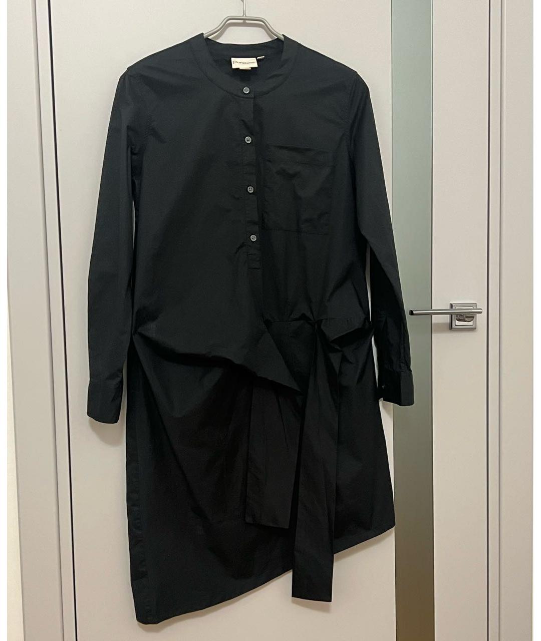 DKNY Черное хлопковое повседневное платье, фото 8