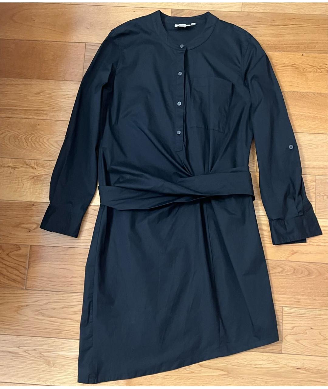 DKNY Черное хлопковое повседневное платье, фото 2