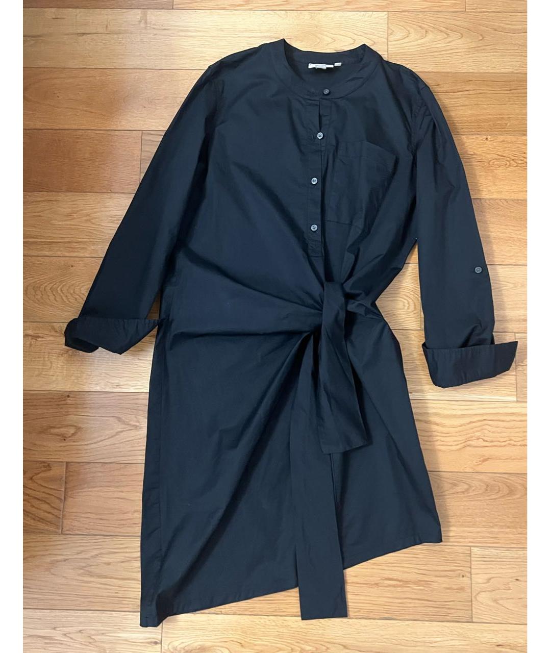 DKNY Черное хлопковое повседневное платье, фото 9