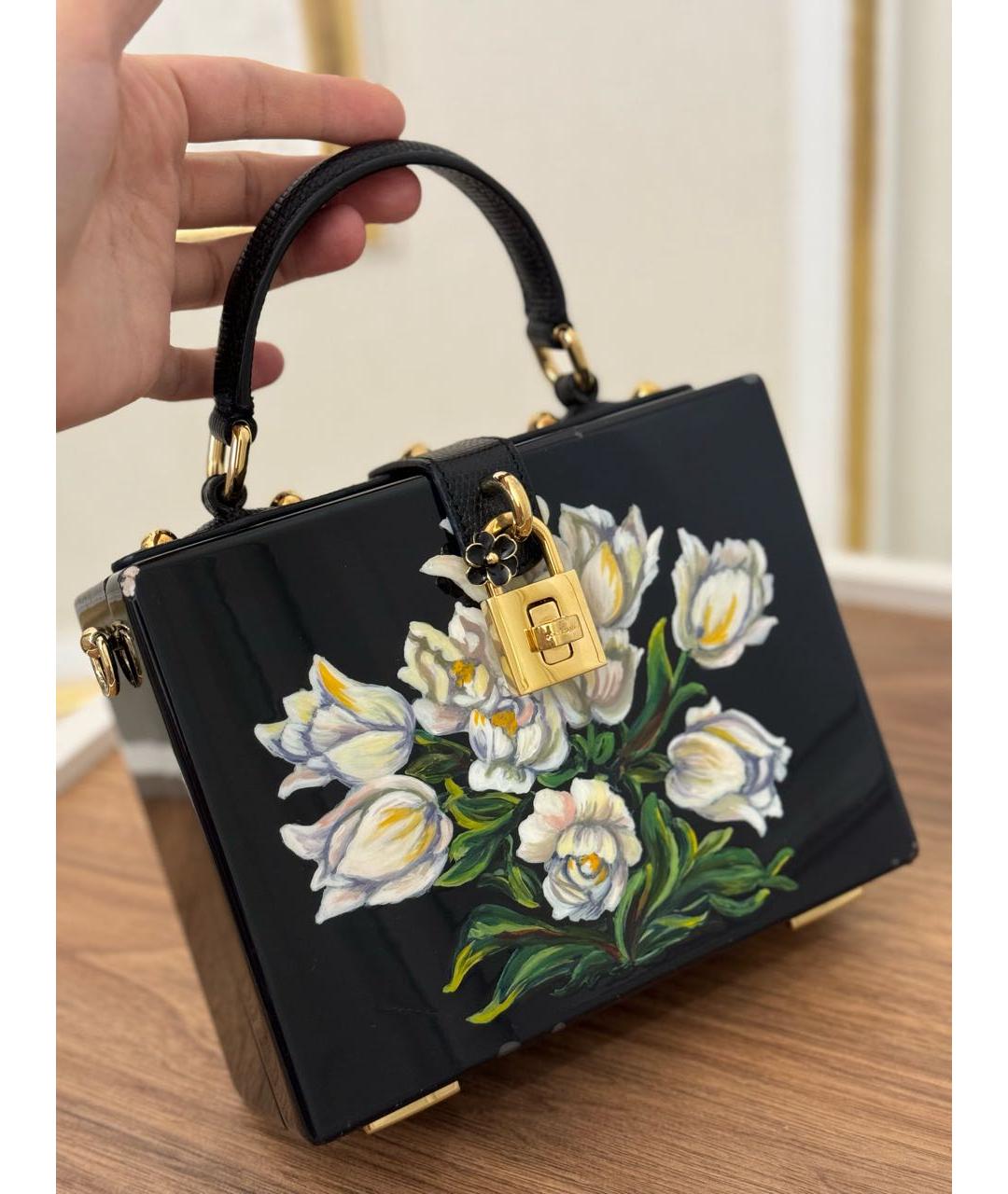 DOLCE&GABBANA Черная сумка с короткими ручками, фото 3