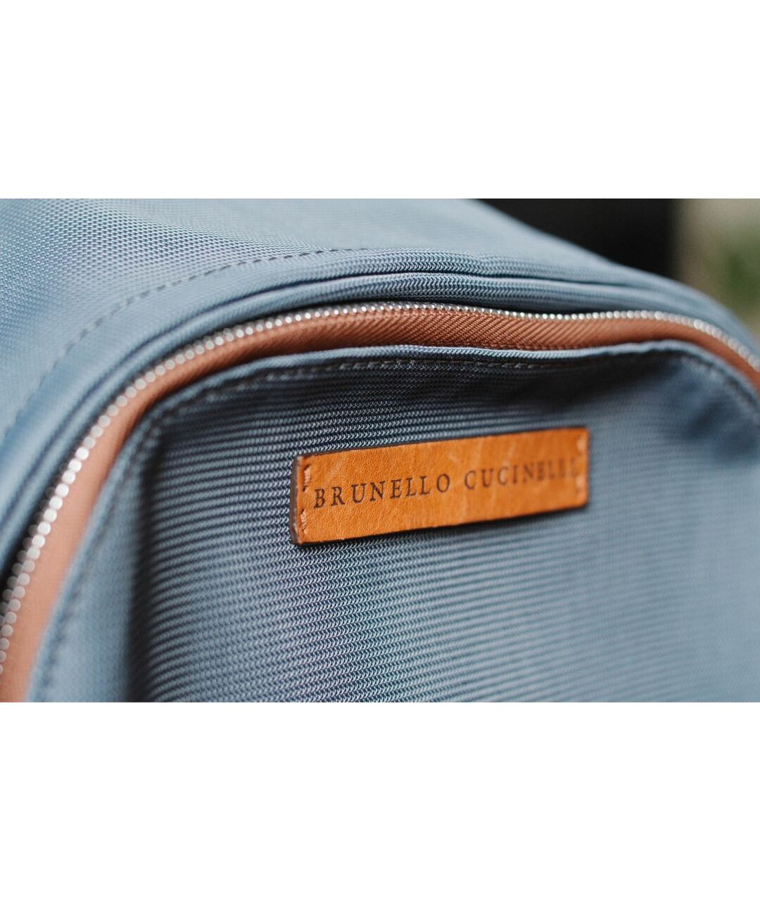BRUNELLO CUCINELLI Синий кожаный рюкзак, фото 2