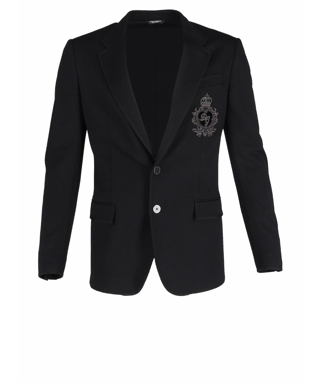 DOLCE&GABBANA Черный деним пиджак, фото 1