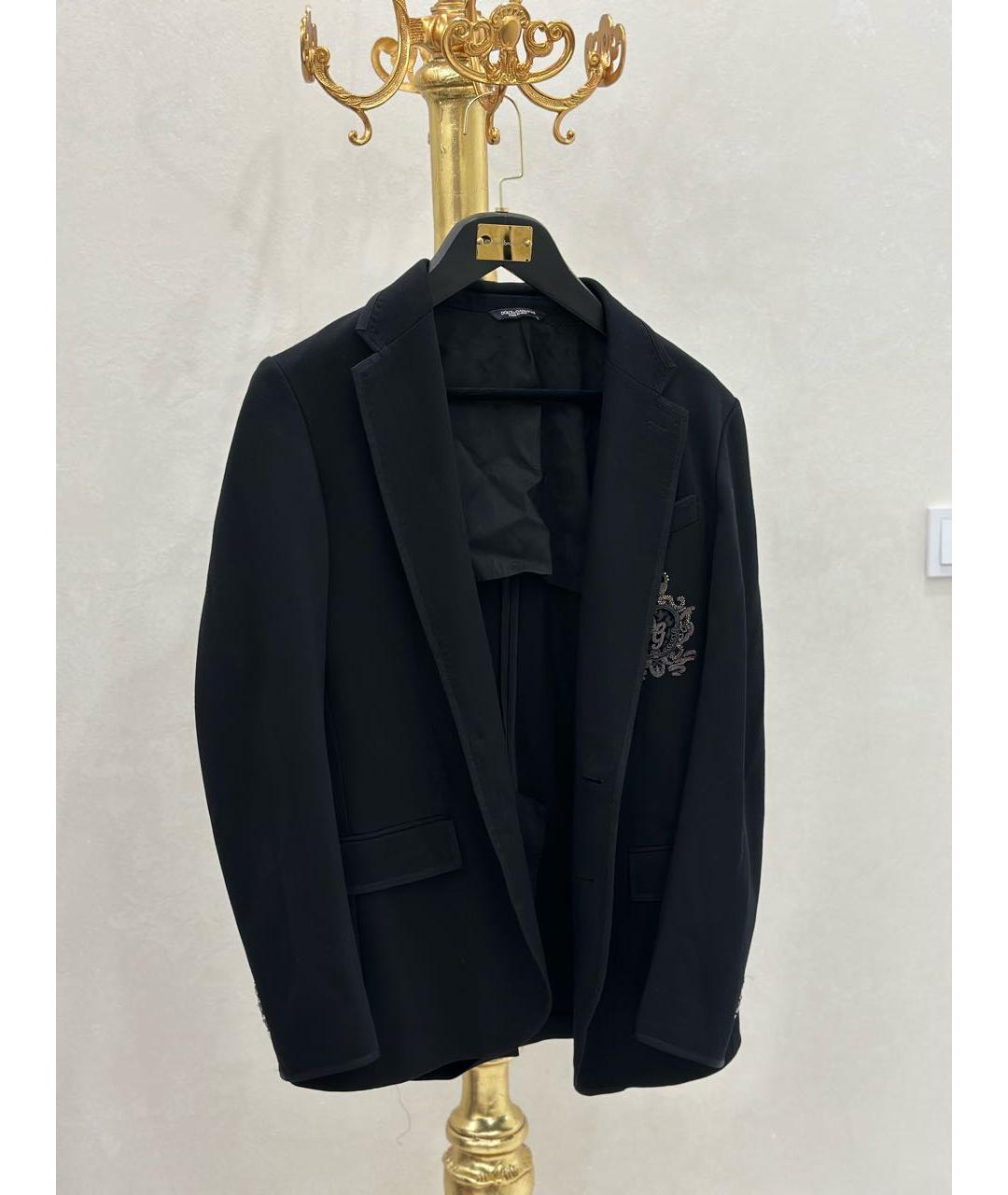 DOLCE&GABBANA Черный деним пиджак, фото 4