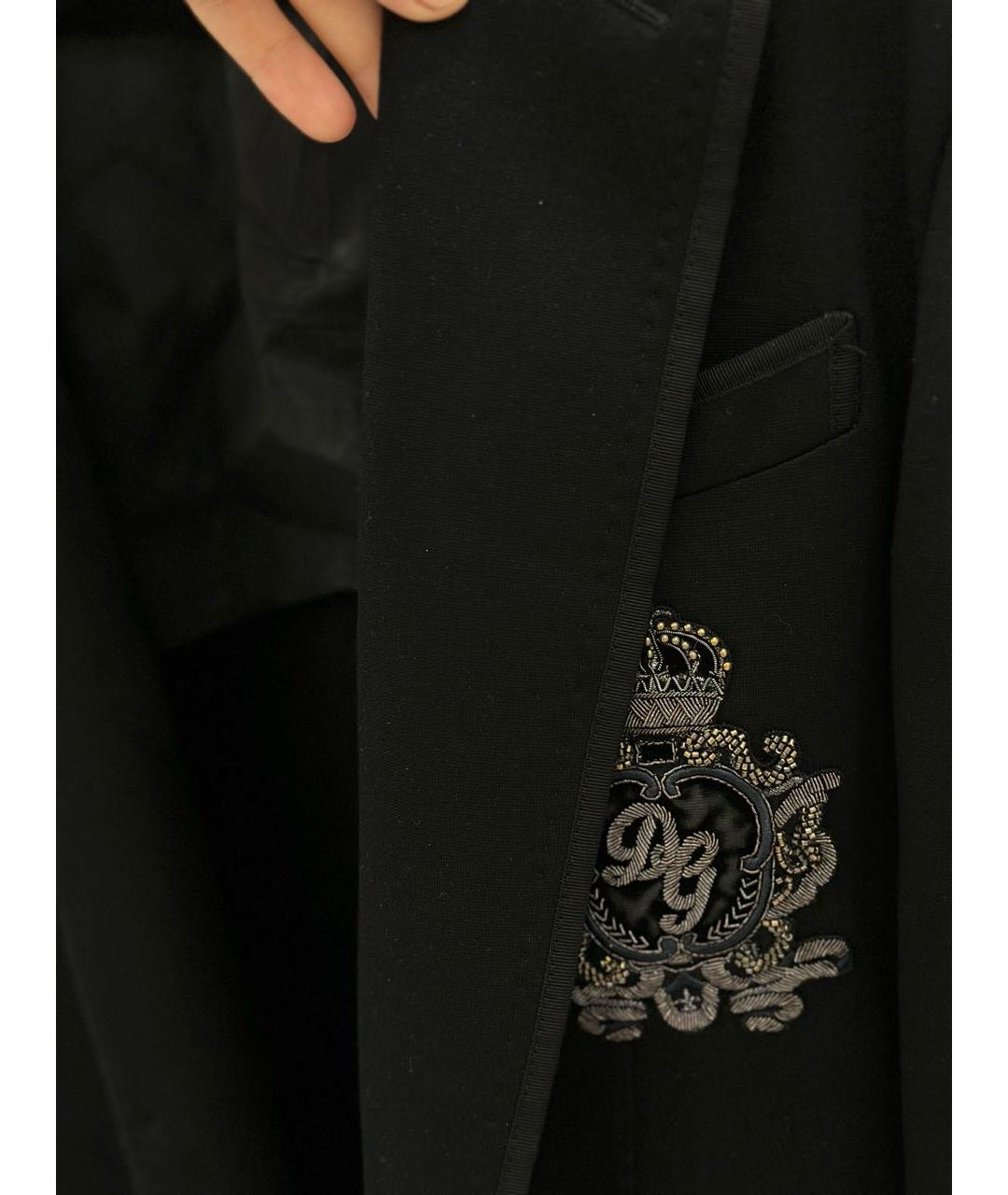 DOLCE&GABBANA Черный деним пиджак, фото 2