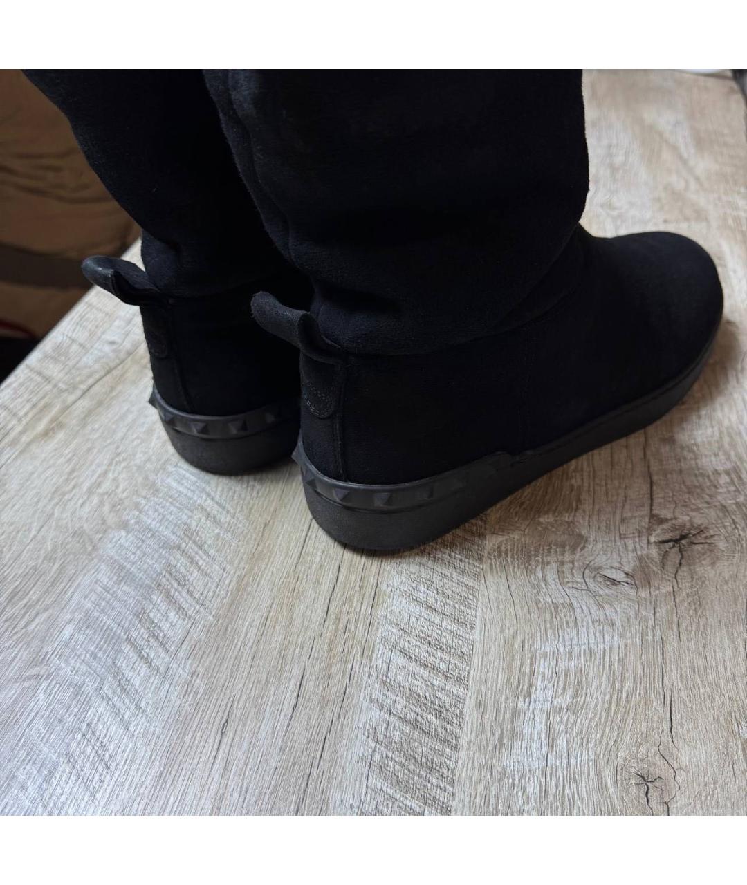 VALENTINO Черные замшевые ботинки, фото 4
