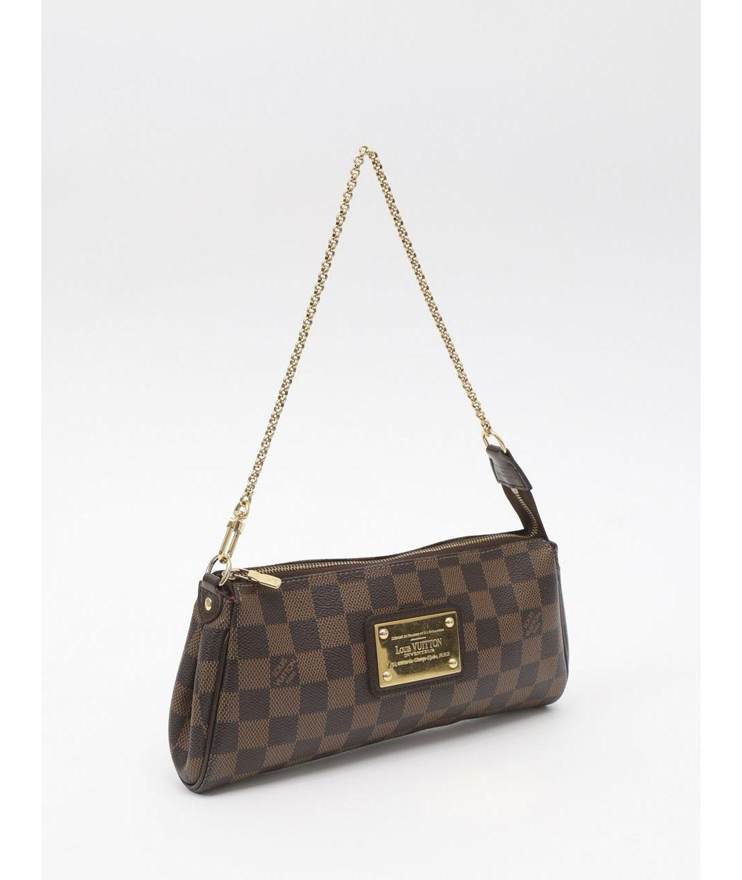 LOUIS VUITTON Коричневая кожаная сумка с короткими ручками, фото 3