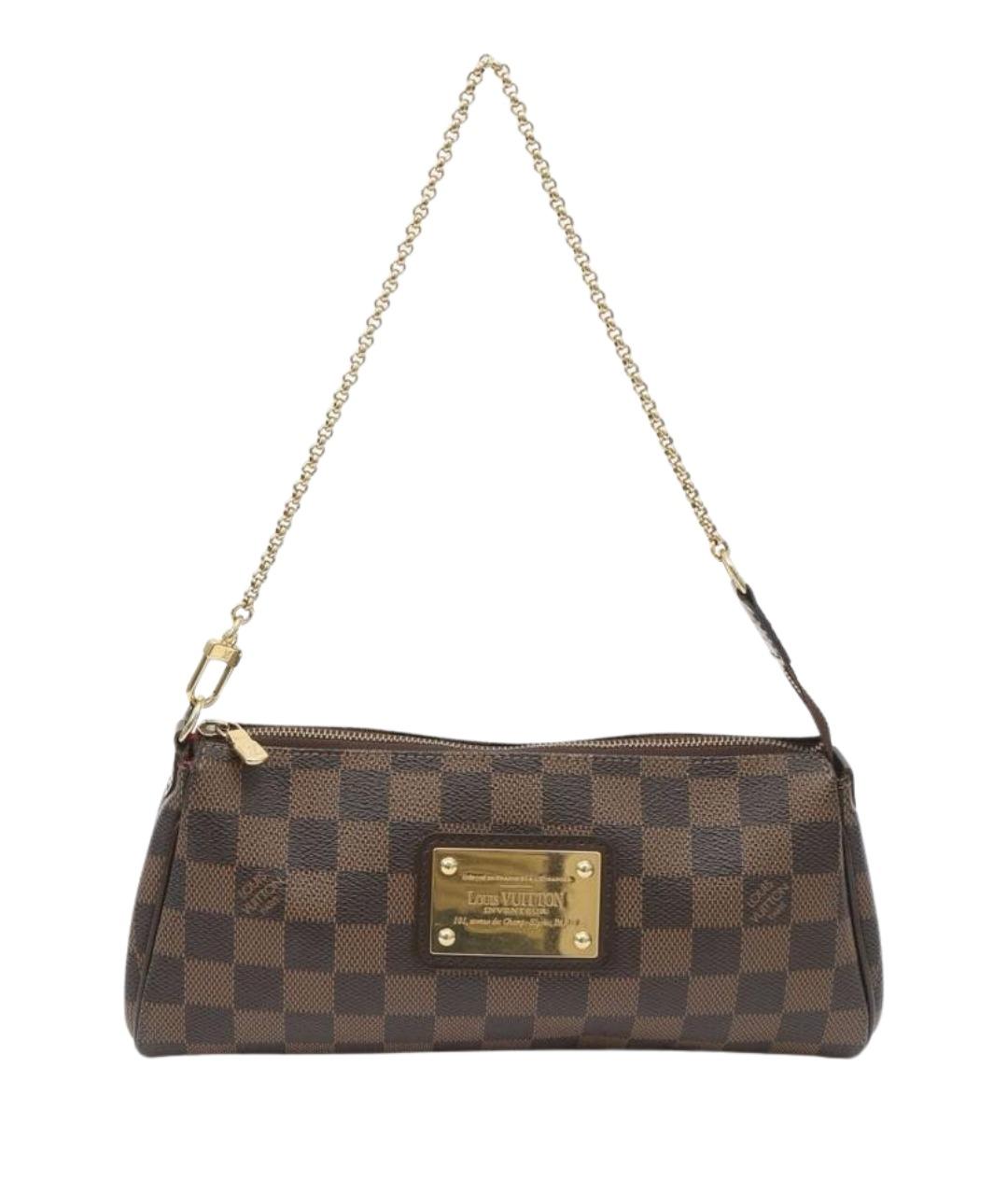 LOUIS VUITTON Коричневая кожаная сумка с короткими ручками, фото 1