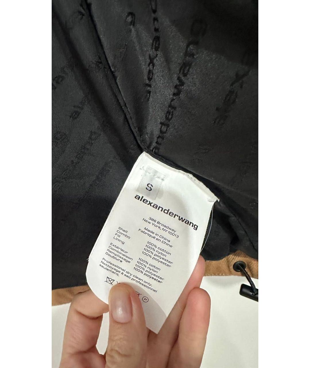ALEXANDER WANG Коричневый деним пуховик, фото 4