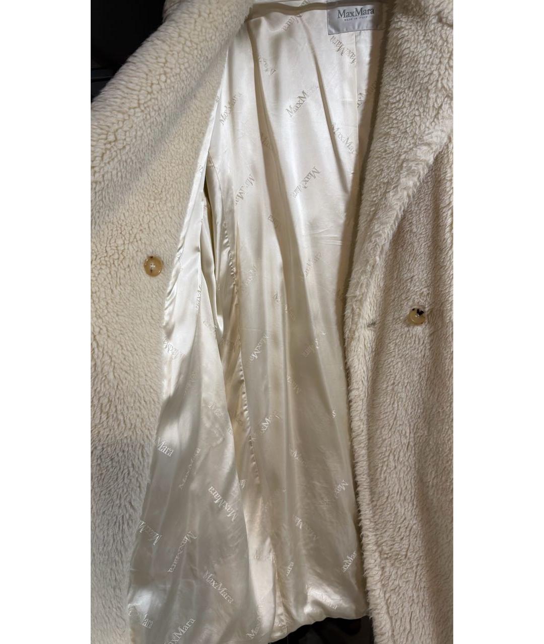 MAX MARA Белая меховая шуба, фото 3
