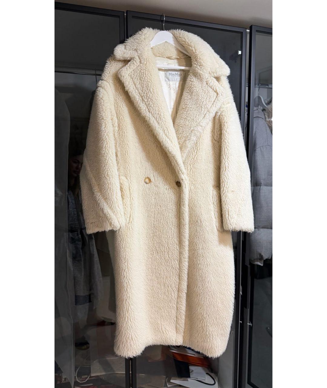 MAX MARA Белая меховая шуба, фото 5