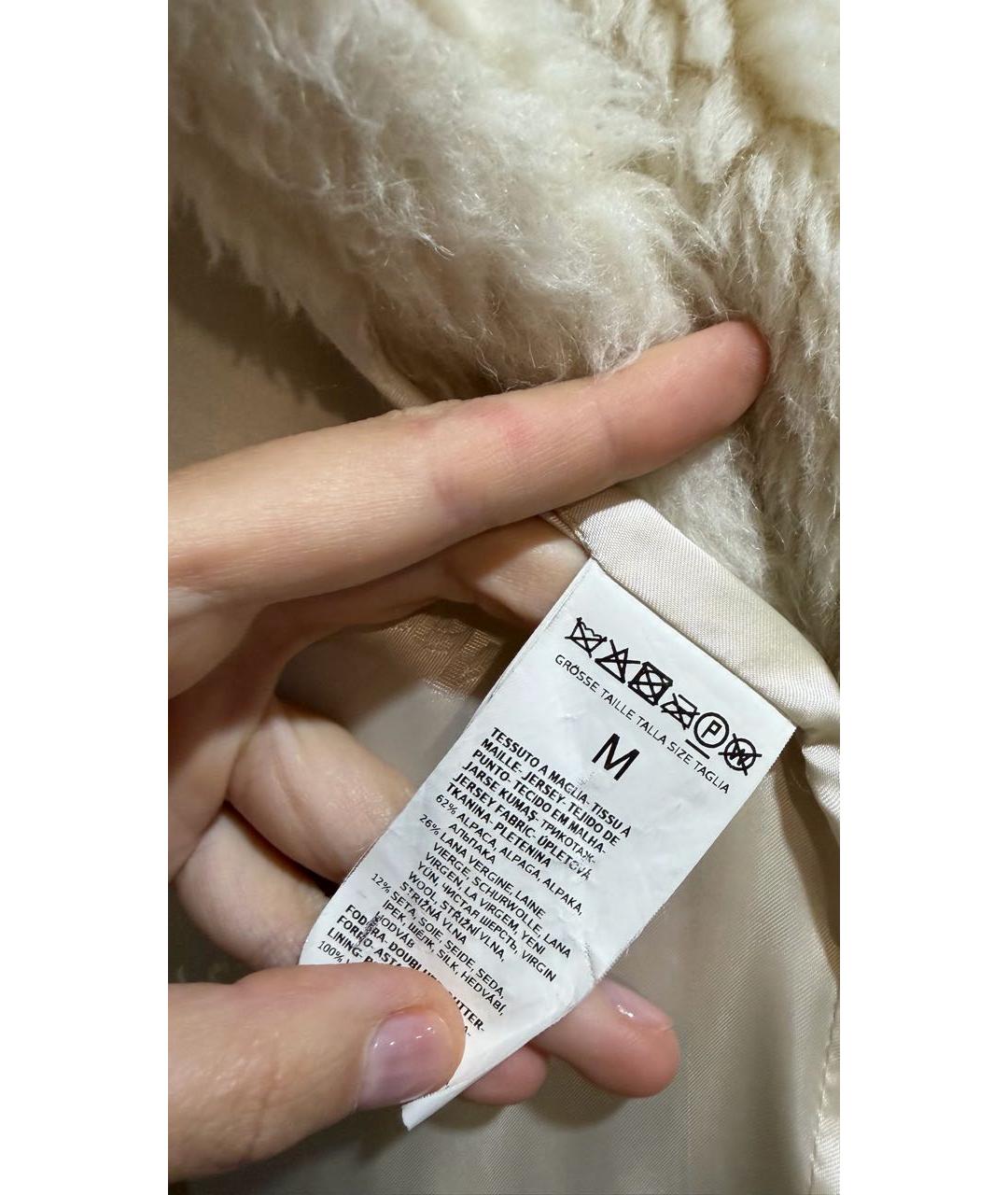 MAX MARA Белая меховая шуба, фото 4