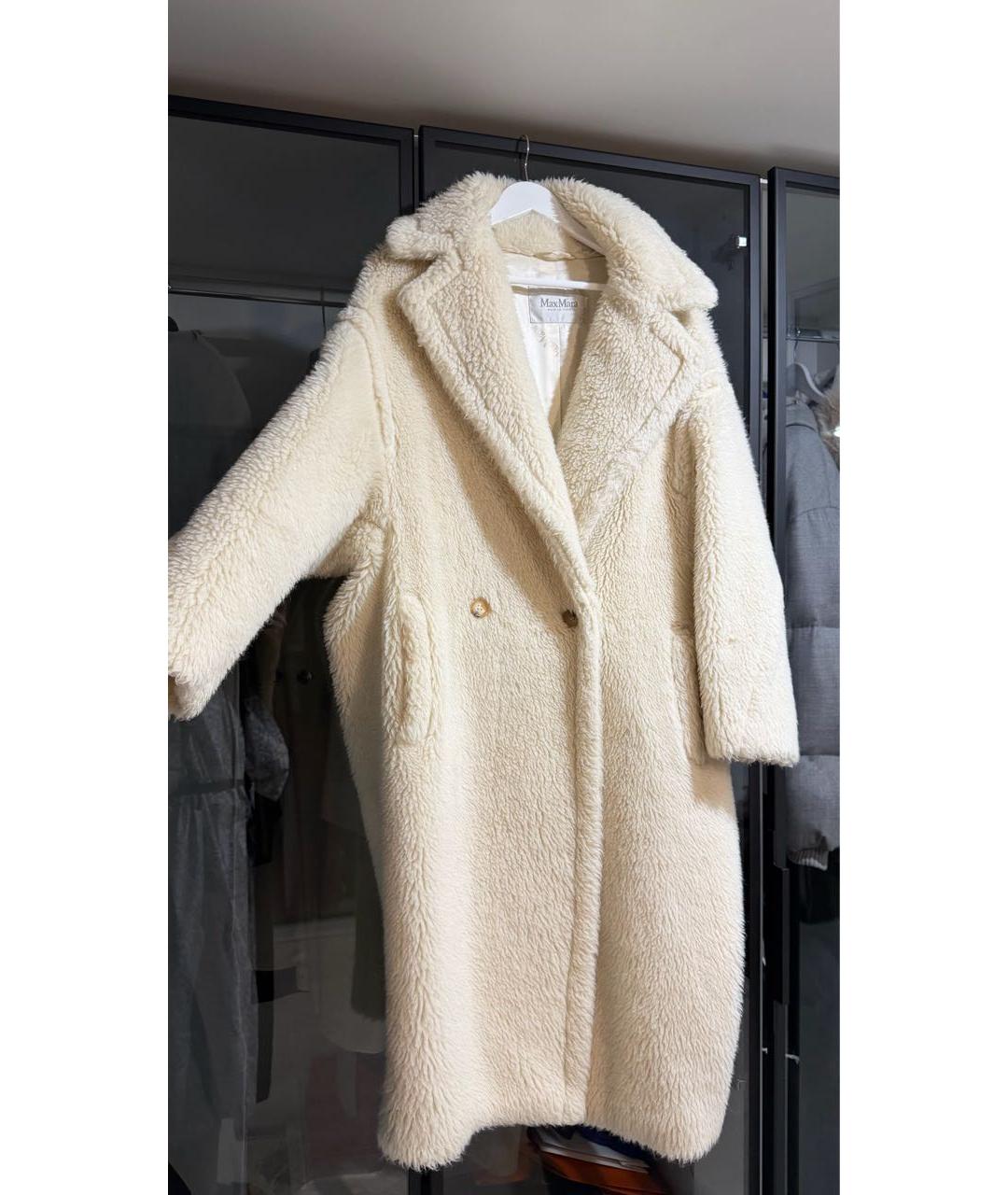 MAX MARA Белая меховая шуба, фото 6